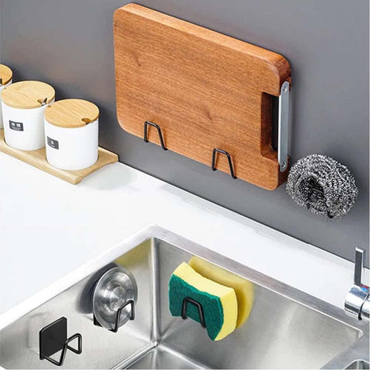 Stainless Steel Sponge Holders for Kitchen Sink, Strong Adhesive Small Sponge Holder, Premium Rustproof & Waterproof Kitchen Sink Caddy - Minimal Size