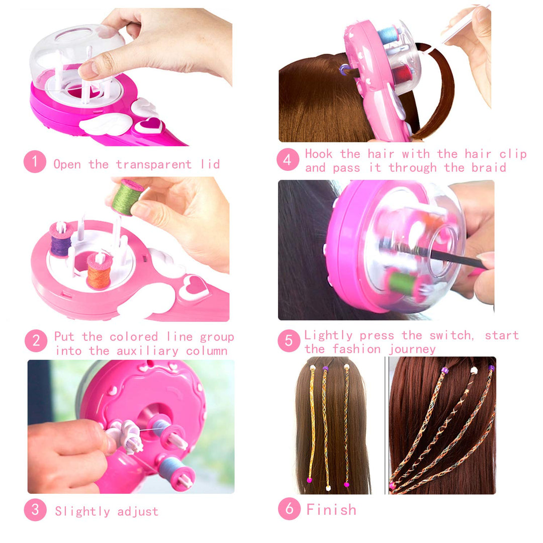 Automatic Electric Hairstyle DIY Tool for Teen Girls Salon Makeup