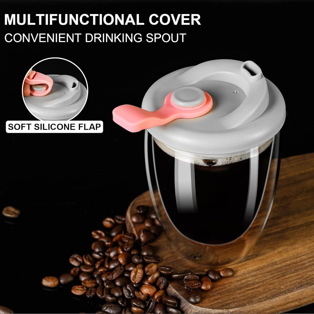 Glass Coffee Cup with Silicone Lid & Picnic Blanket Pack