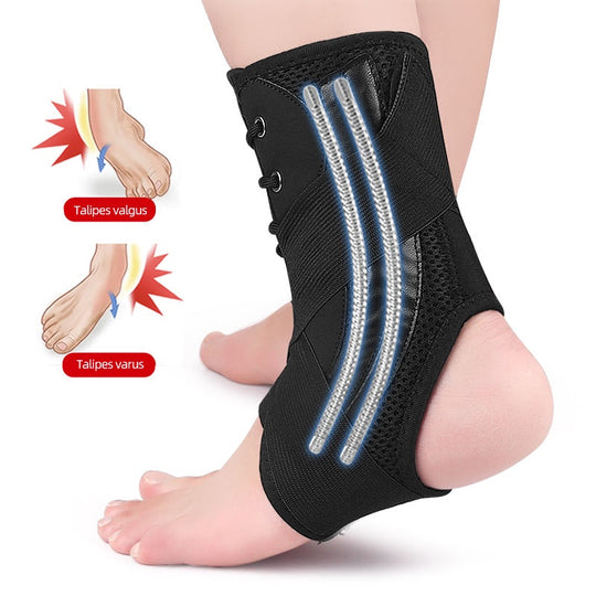 Ankle Brace Lace Up Compression Strap - Elastic Support & Adjustable Stabilizers Support Guard Protector Sports