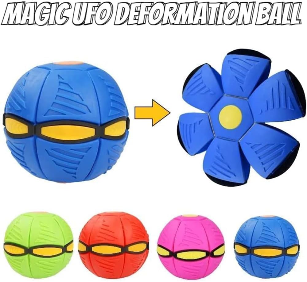 Flying Saucer Ball, Pet Toy, Outdoor Flying Saucer Ball for Dogs, Magic UFO Ball, Deformation Rebound Ball Stomp Ball