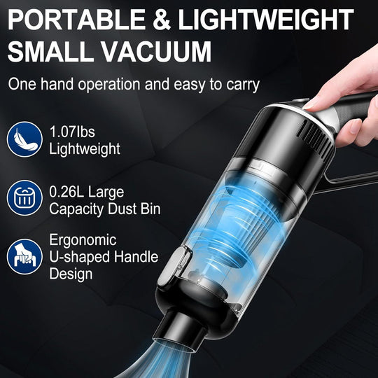 Premium Quality Cordless Mini Hand Vacuum with Large Capacity Dust Bin Portable Vacuum for multi purpose