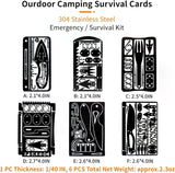 Multitool Card Emergency Camping Tool EDC Kit in Your Wallet Outdoor Hunting Fishing Hiking Gear(Bulk 3 Sets)