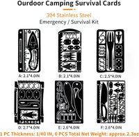 Multitool Card Emergency Camping Tool EDC Kit in Your Wallet Outdoor Hunting Fishing Hiking Gear(10 Pack)