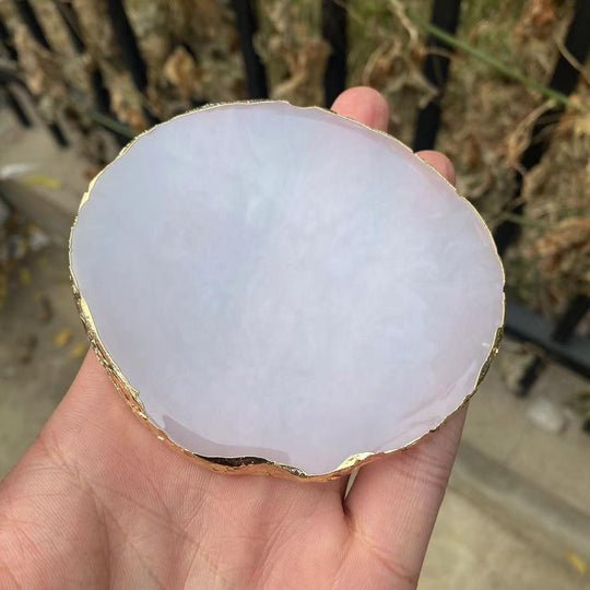 Quartz Resin Agate Coaster Candle Pad for Coffee table or Nail art