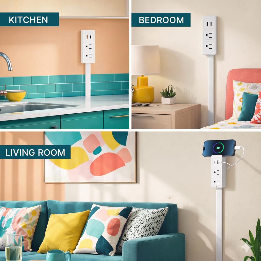Electrical Outlet Extender Stick – Extendable Wall Outlet Extension for Hard-to-Reach Outlets, Safe & Easy Install for Home Renovation, Remodeling, and New Construction