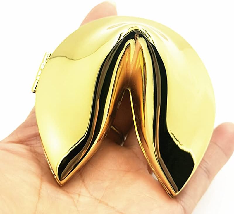 Metal Fortune Cookie Box With Message Slip Inside for Gifts and Home Decor (MOQ 10 Sets)