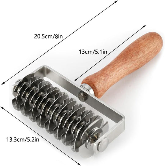 Stainless Steel Dough Lattice for Pie Pizza Bread beef wellington Pastry Crust Roller Cutter