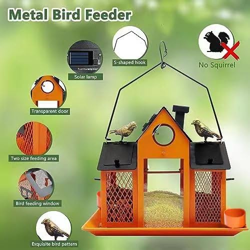 Metal Wild Bird Feeder for Outdoors, Large Cardinal Bird Feeder Birdhouses (MOQ 10 Sets)
