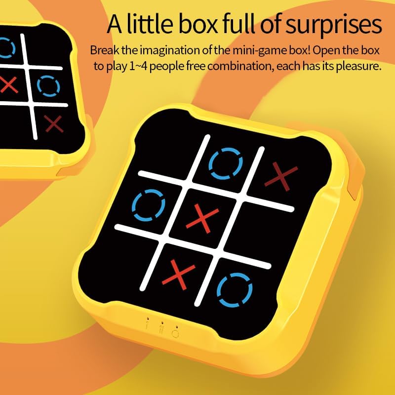 Tic Tac Toe Game, 4 in 1 Handheld Educational Game Machine