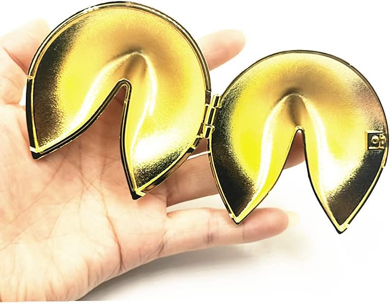 Metal Fortune Cookie Box With Message Slip Inside for Gifts and Home Decor (MOQ 10 Sets)