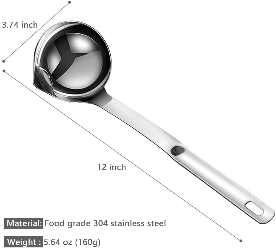 Stainless Steel Oil Separator Soup Ladle fat & Gravy (MOQ 10 Sets)