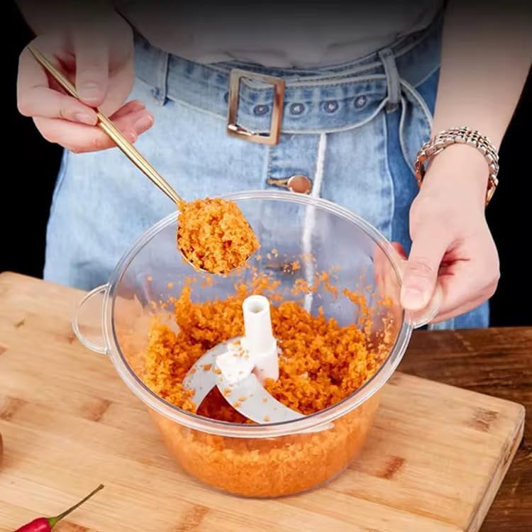 VIGOR Manual Food Chopper - 1.5L Push-Down Vegetable & Meat Cutter (MOQ 10 Sets)