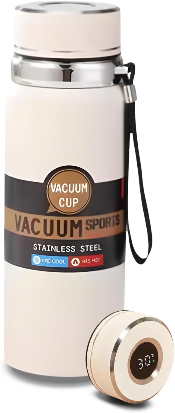 Stainless Steel Water Bottle, Double Walled & Vacuum Insulated,1000ml with temp display (MOQ 10 Sets)