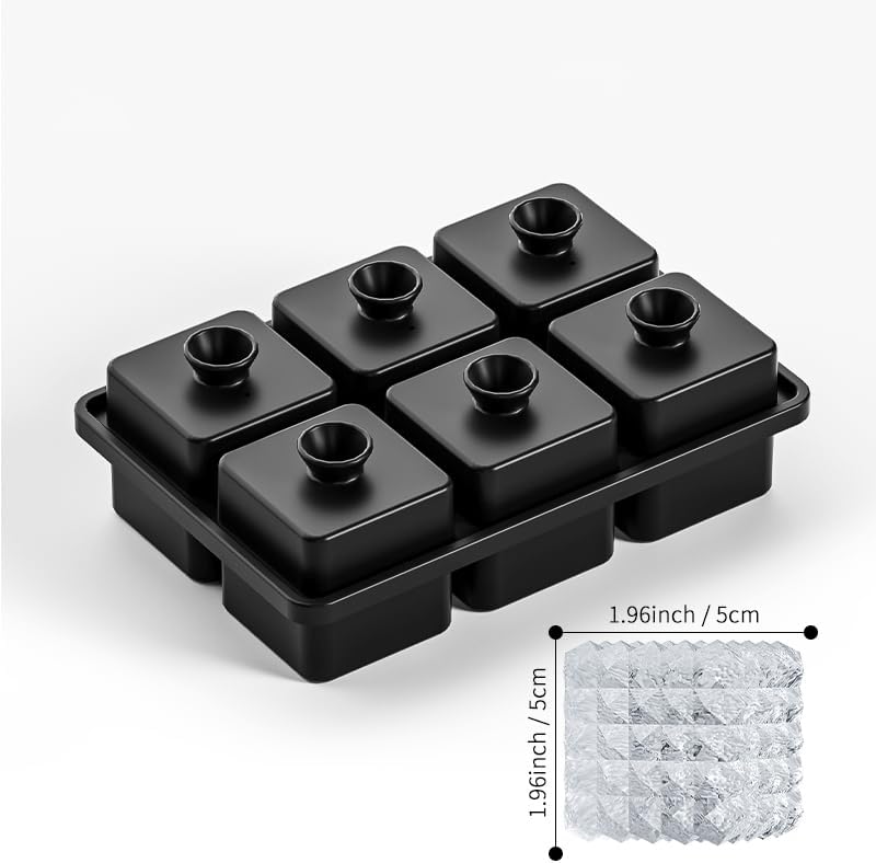 Silicone Ice Cube Tray BPA Free Large Whiskey Ice Cream Tools Sphere Ice Cube Maker Mold With Lids