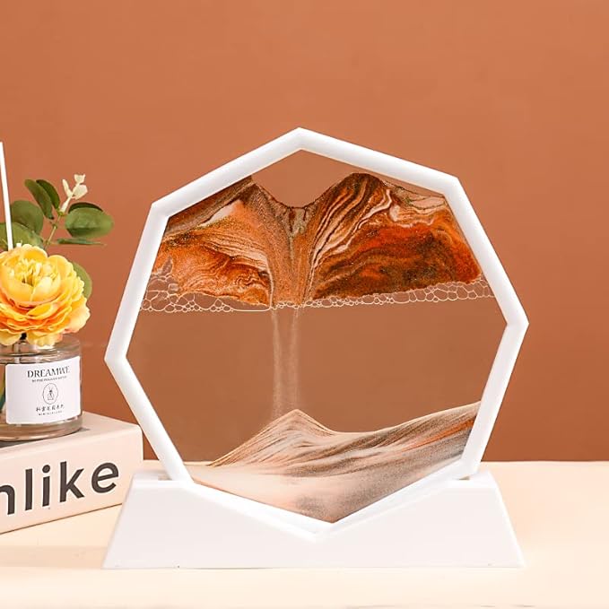 Octagon Dynamic Sand Pictures, Amazing Moving Sand Art, Glass 3D Deep Sea (MOQ 10 Sets)