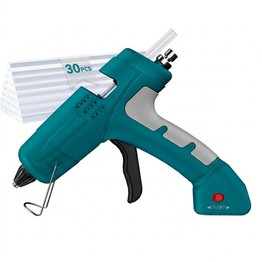 Cordless Hot Glue Gun Kit – Rechargeable 2600mAh Battery, Fast Preheat, Includes 30 Glue Sticks for Crafts, DIY & Repairs