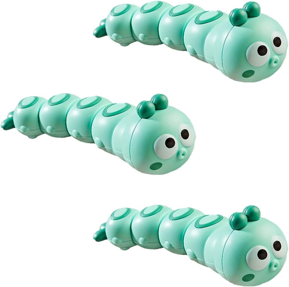 Wind-Up Caterpillar Toy - Mechanical Crawling Insect, Educational STEM Kids Toys for Toddlers (MOQ 10 Sets)