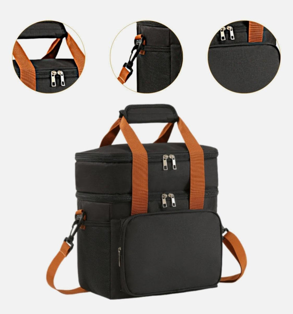 Double Layer Insulated Cooler Lunch Bag – 13L Large Capacity, Waterproof Thermal Bag (MOQ 10 Sets)