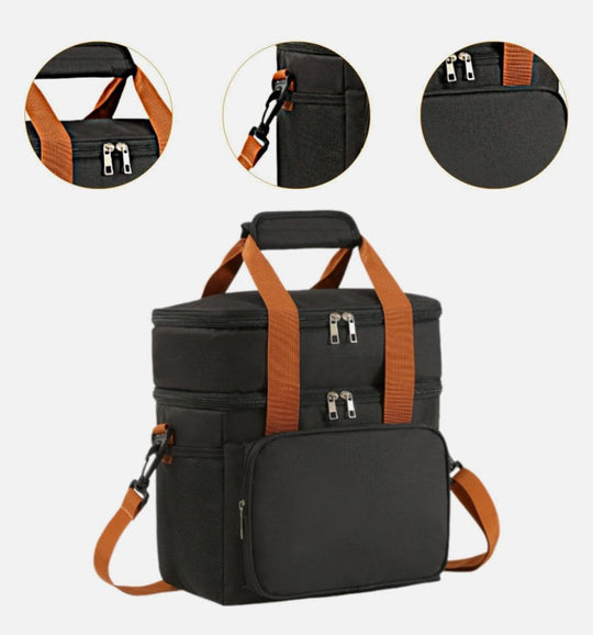 Double Layer Insulated Cooler Lunch Bag – 13L Large Capacity, Waterproof Thermal Bag