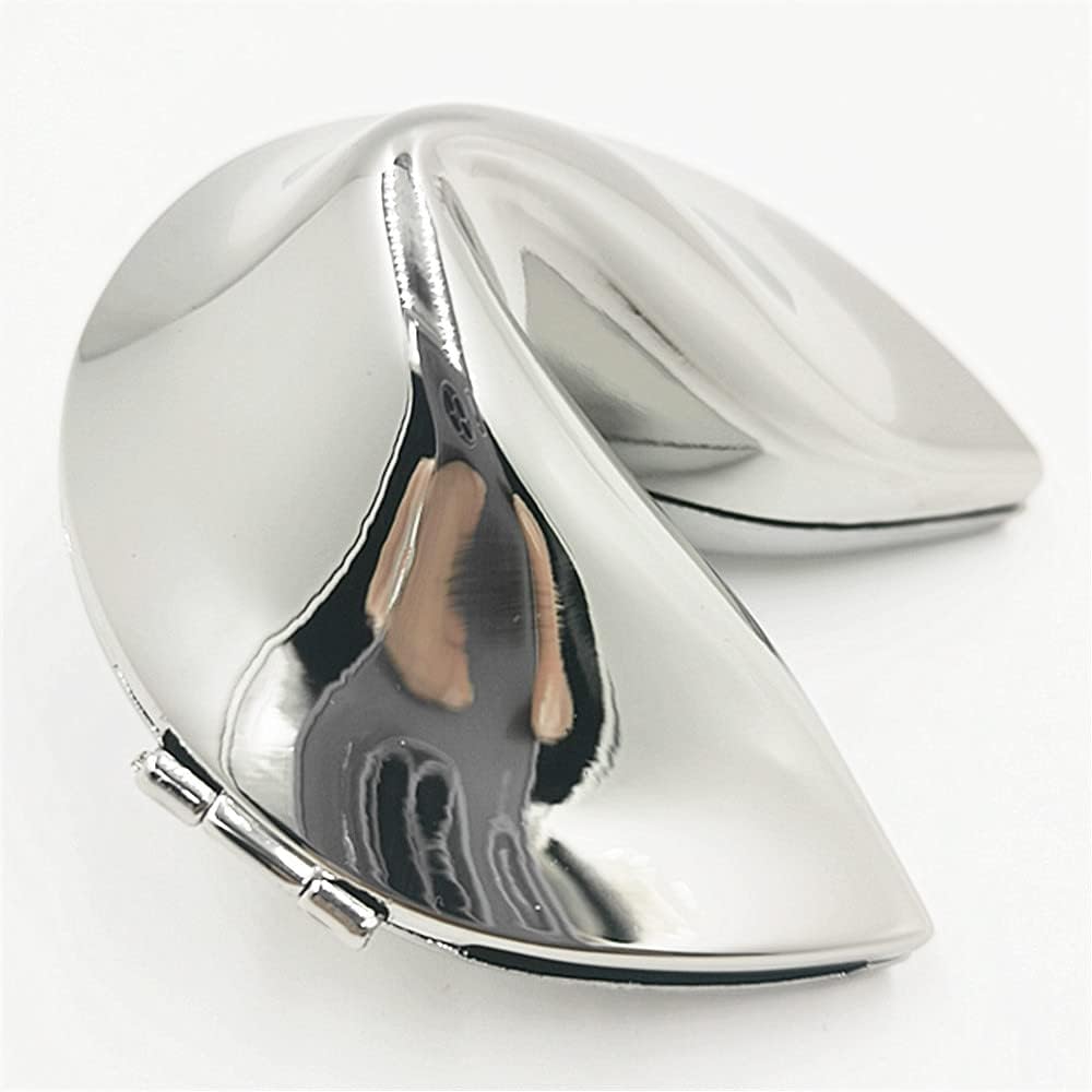 Metal Fortune Cookie Box With Message Slip Inside for Gifts and Home Decor (MOQ 10 Sets)