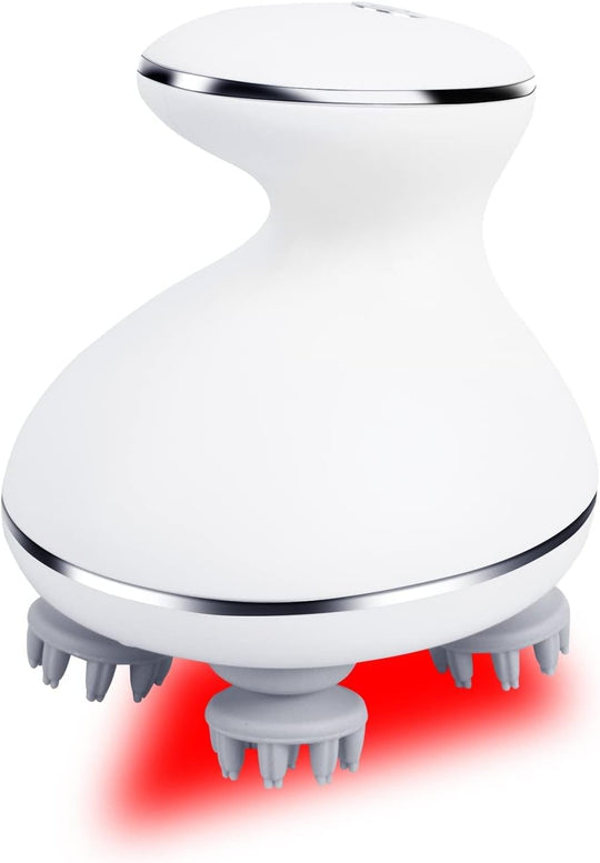 Electric Head Massager Waterproof  Red Light Care Handheld Massager 4 Detachable Heads Wireless Portable (MOQ 10 Sets)