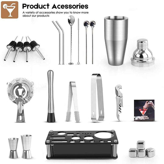 Gift 23-Piece Stainless Steel Bartender Kit & Camping Coffee Mug With Buckle  Pack(10 Pack)