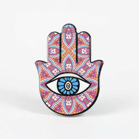 Perfect artistic gift Ceramic Drinks Magnetic Coasters Holder Slice Hamsa Hand Eye For Home Decor(10 Pack)