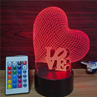 3D Illusion Lamp Color Changing with Remote Control Room Decor Gifts(10 Pack)