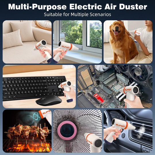 Electric Air Duster for Camera Lenses,Keyboard,Chips Cleaning Duster -110000RPM Compressed Air