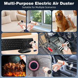 Electric Air Duster for Camera Lenses,Keyboard,Chips Cleaning Duster -110000RPM Compressed Air(Bulk 3 Sets)