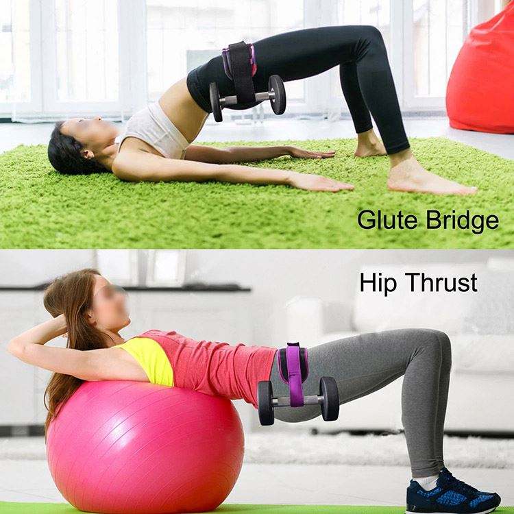 Hip Weight Thrust Belt & Yoga Sticks Stretching Tool Combo Pack