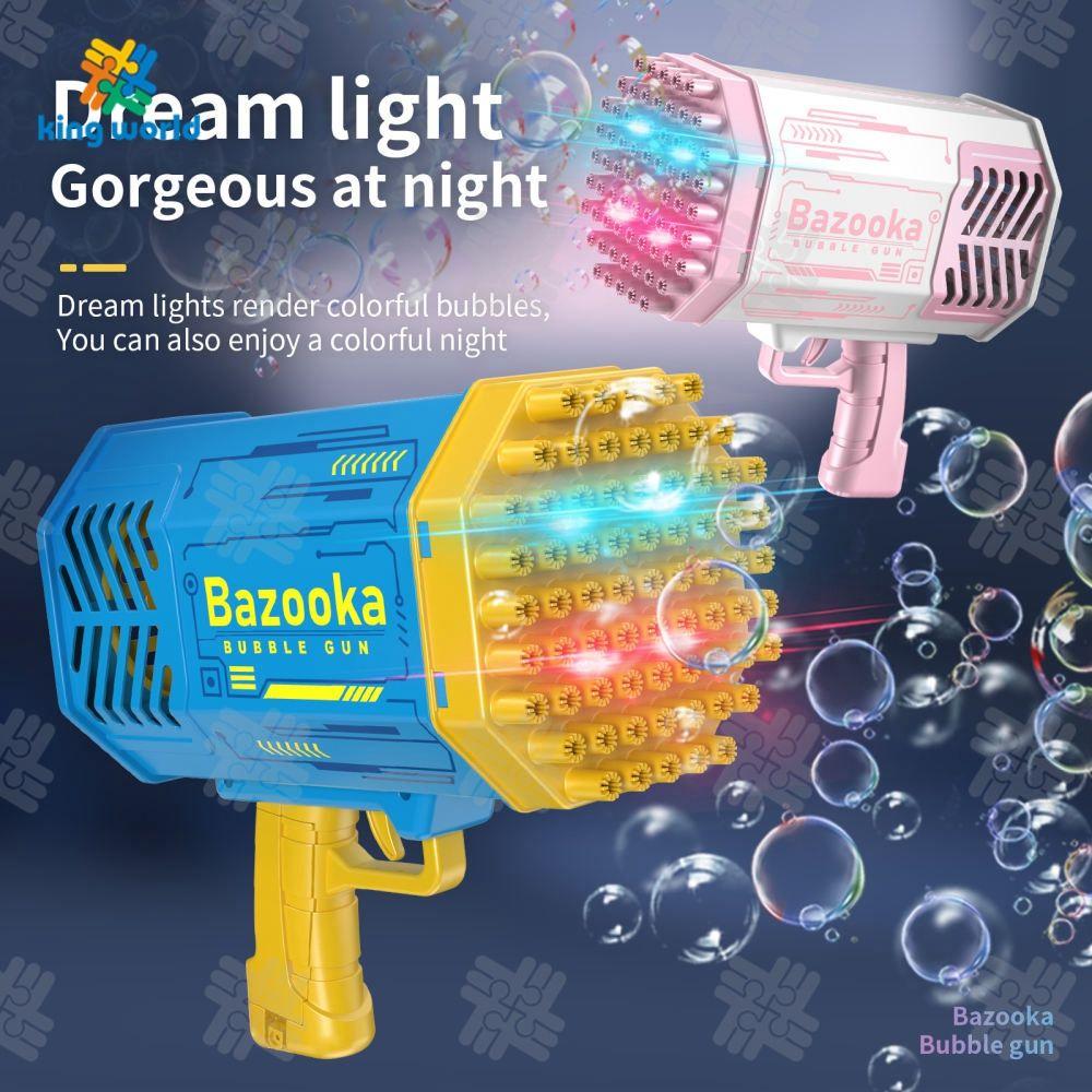 Bubble Machine Gun Mini Bubble Gun for Toddlers, Bubble Maker Blower Toys with Lights,4000+ Bubbles Per Minute for Boys Girls Toddlers Outdoor Indoor Birthday Wedding Party(Bulk 3 Sets)