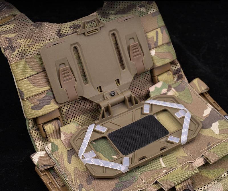 Navigation Board Chest Mount Foldable Tactical Vest Chest Rig Phone Holder, Molle Plate Carrier Pouch