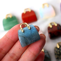 Chakra Stones Hand Carved Gemstone Healing Crystals Handbag Shaped (10 Pack)