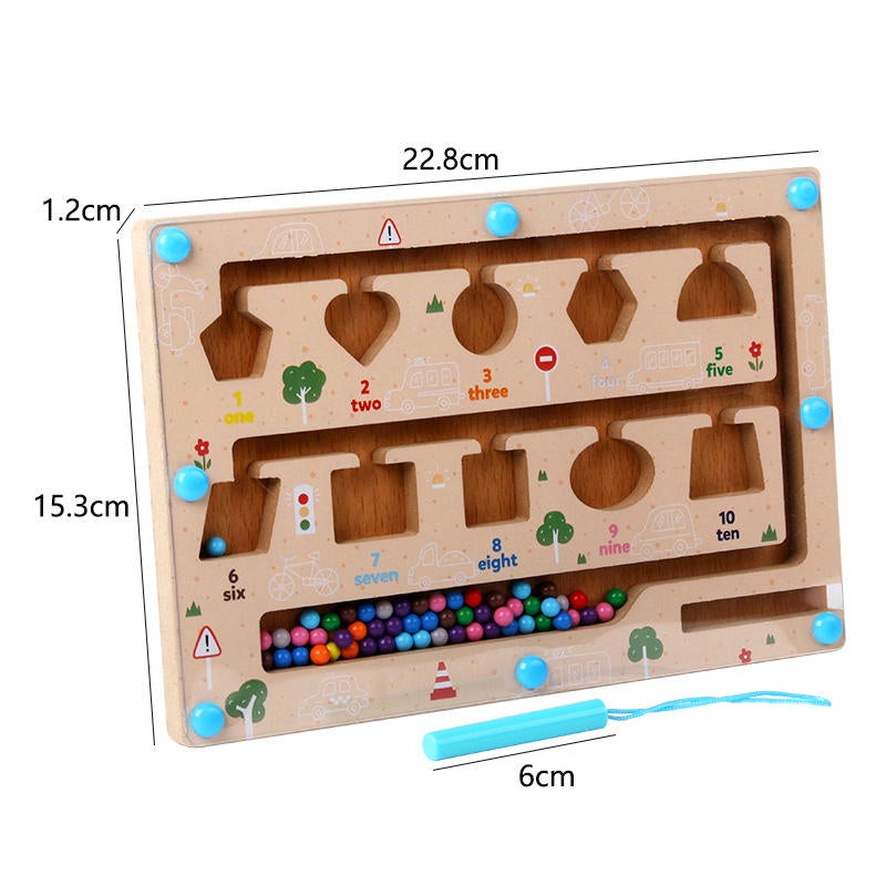 Maze Educational Game Color Number Montessori Education for kids 3-5 Year Old (10 Pack)