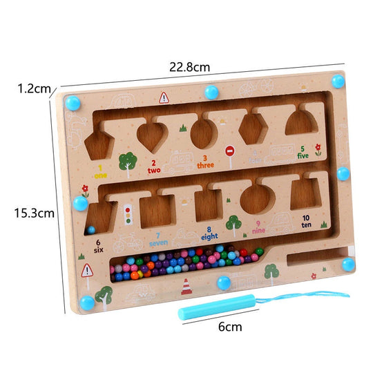 Maze Educational Game Color Number Montessori Education for kids 3-5 Year Old