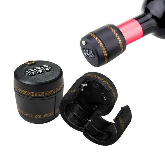 Wine Bottle Cap Password Lock Combination Wine Stopper Vacuum Plug Device Preservation Digital Bottle Locks Safe Gift(10 Pack)
