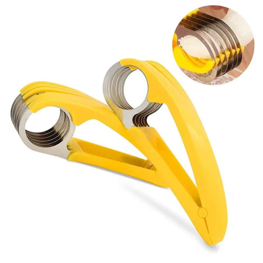 Stainless Steel Banana Chopper Fruit Cutter Cucumber Vegetable Peeler slicers(Bulk 3 Sets)