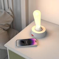 USB Rechargeable Night Light, Ideal for Bedrooms and Bathrooms Portable Joystick Control Night Light Featuring Innovative Intelligent Nighttime Illumination, Cordless Desk Lamp