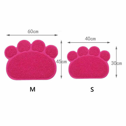 Non-Slip Cat Litter Mat Paw Shape Pet Dog Cat Puppy Kitten Dish Bowl Food Water Feeding Placemat(10 Pack)