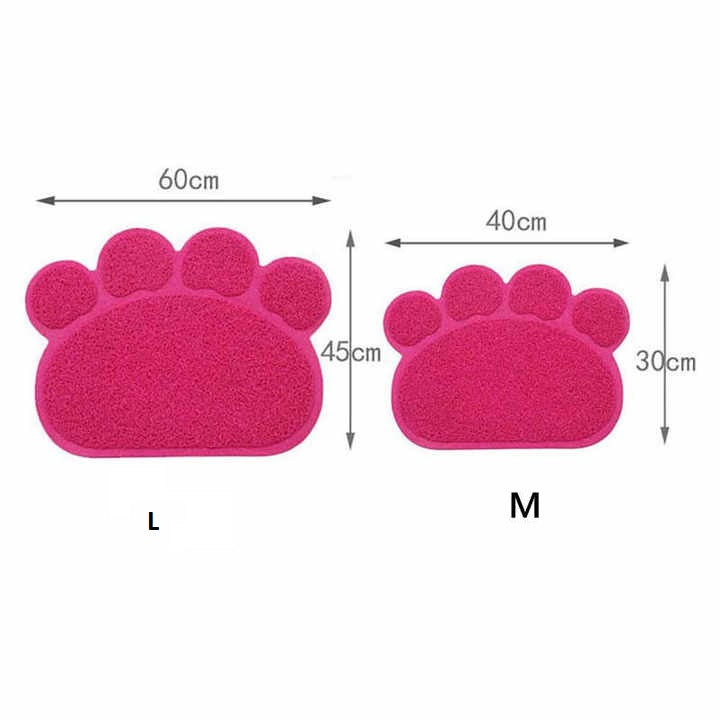 Non-Slip Cat Litter Mat Paw Shape Pet Dog Cat Puppy Kitten Dish Bowl Food Water Feeding Placemat