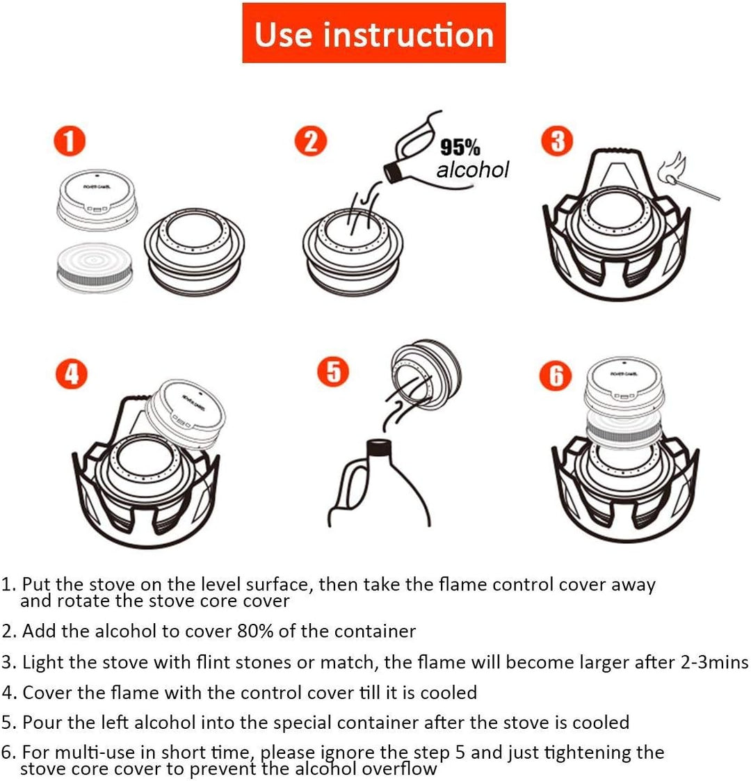 Mini Alcohol Stove for Outdoors Backpacking Lightweight Portable Camping Backpacking (10 Pack)