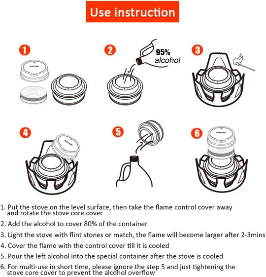 Mini Alcohol Stove for Outdoors Backpacking Lightweight Portable Camping Backpacking (10 Pack)