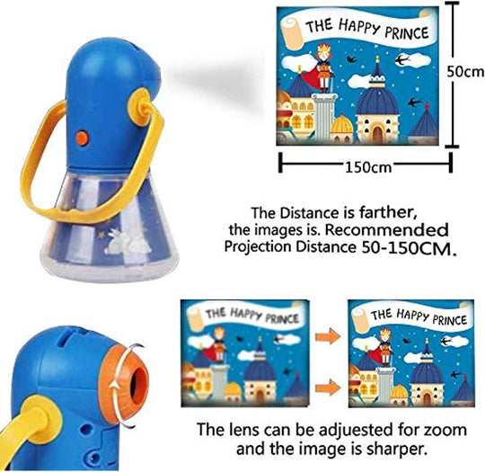 Night Lights Projector Storybook Toy, Educational Toys Gifts for 3-12 Year Old Boys/Girls (10 Sets)