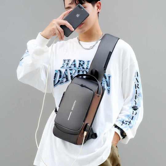 Anti-theft waterproof sports leisure multi-functional messenger business waist men chest