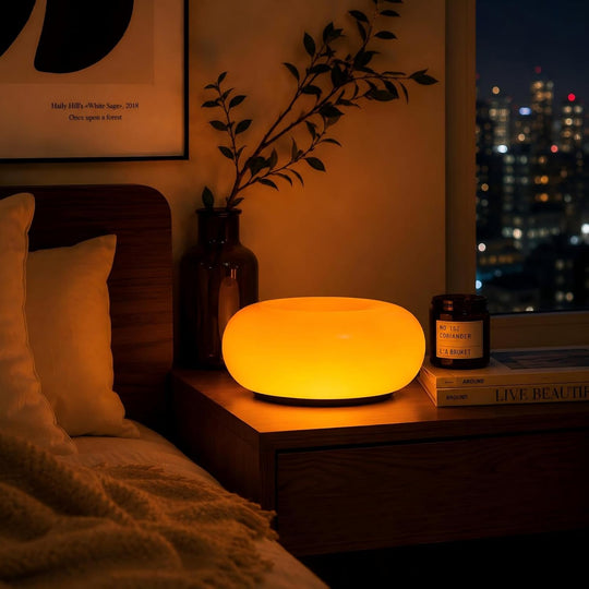 Modern Dimmable Ambient Table Lamp with Touch & Remote Control – Warm LED Mood Light for Bedroom, Living Room & Nightstand