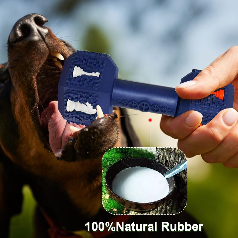 Interactive Durable Dog Toys Tough Natural Rubber Dumbbell Toy for Large Medium Dogs