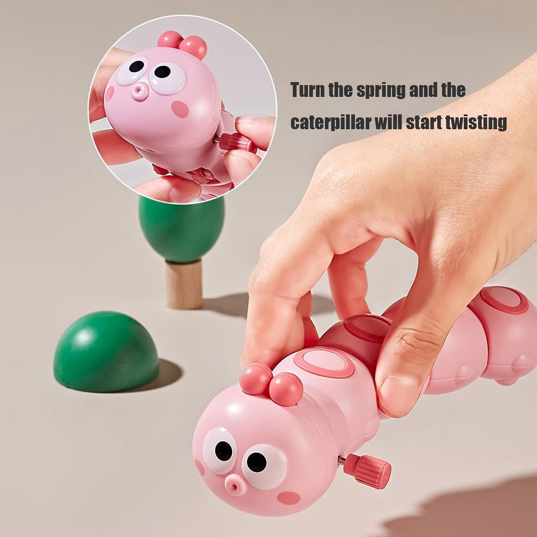 Wind-Up Caterpillar Toy - Mechanical Crawling Insect, Educational STEM Kids Toys for Toddlers (MOQ 10 Sets)