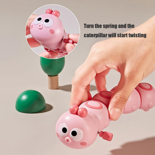 Wind-Up Caterpillar Toy - Mechanical Crawling Insect, Educational STEM Kids Toys for Toddlers (MOQ 10 Sets)